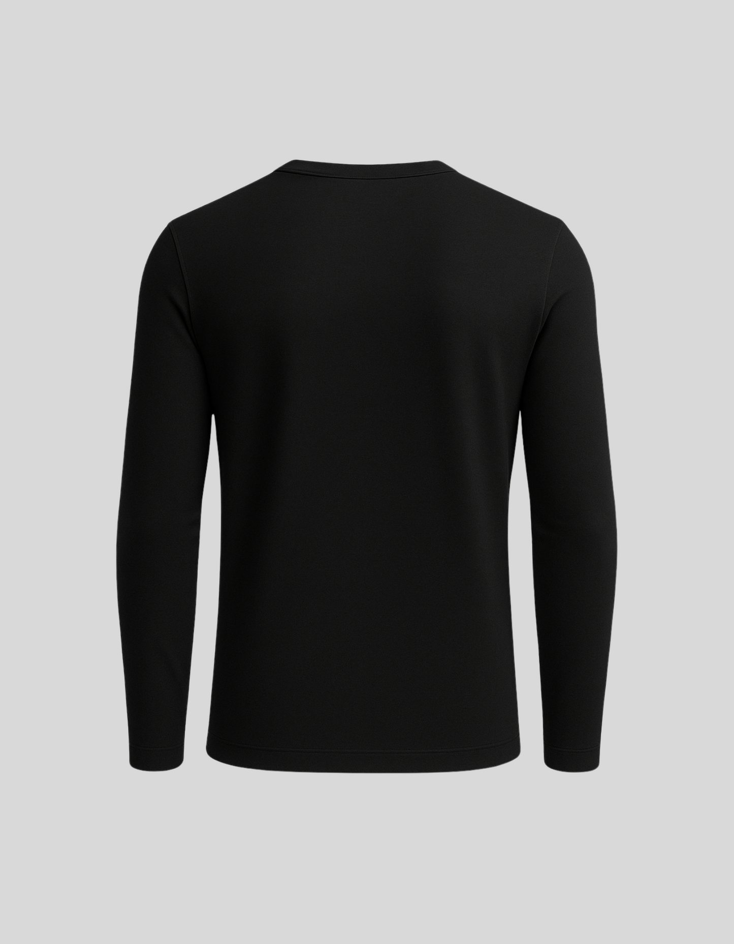 ETHEREAL SLIM FULL SLEEVES HENLEY / BLACK