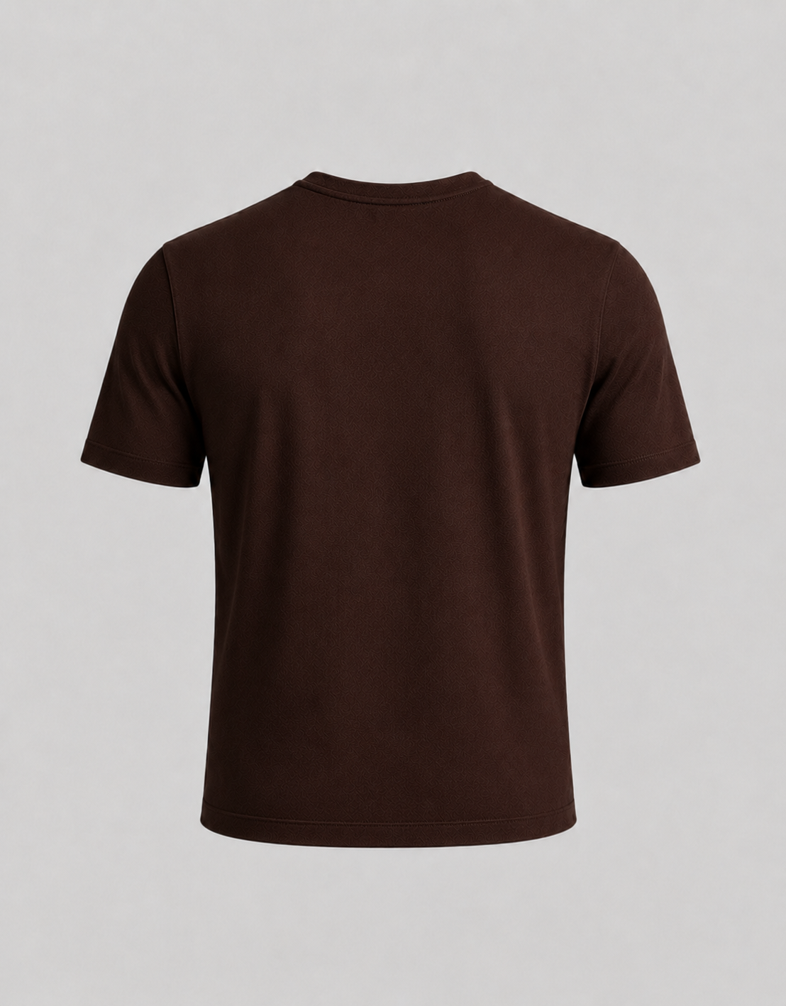 ETHEREAL SLIM CROPPED HALF SLEEVES HENLEY/ COFFEE BROWN
