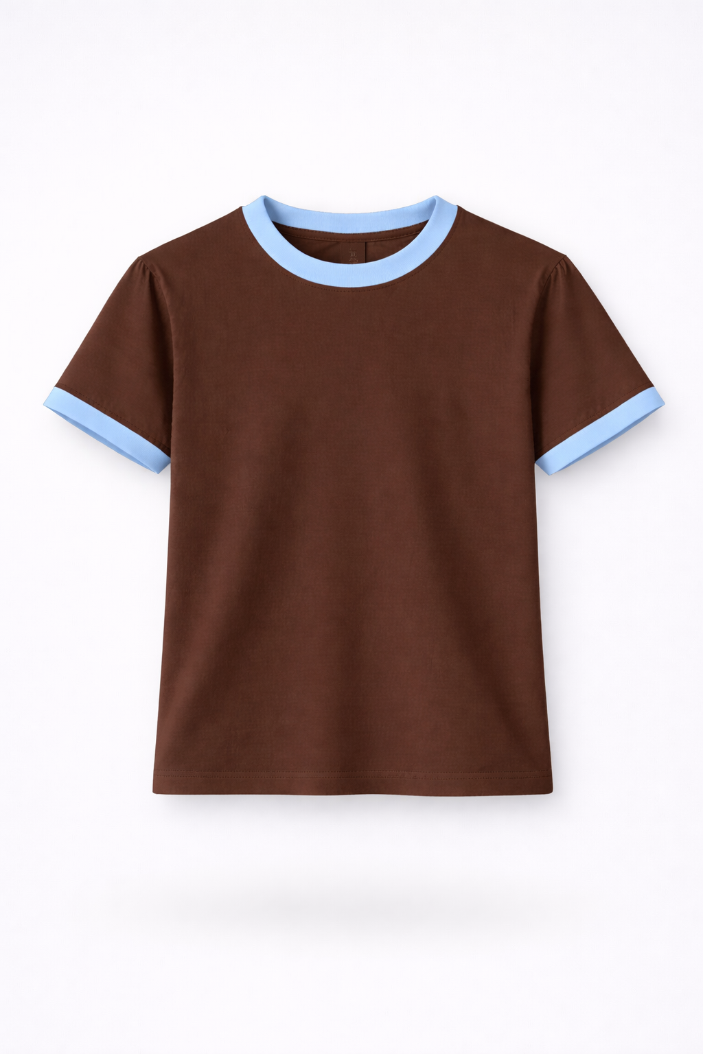 STOCKHOLM CROPPED RINGER TEE / BROWN