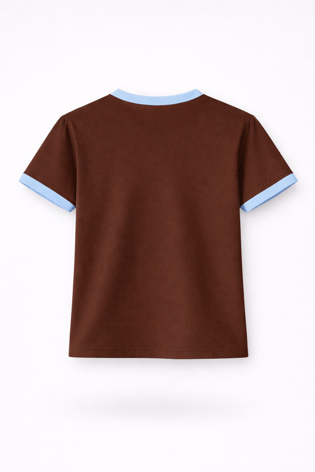 STOCKHOLM CROPPED RINGER TEE / BROWN
