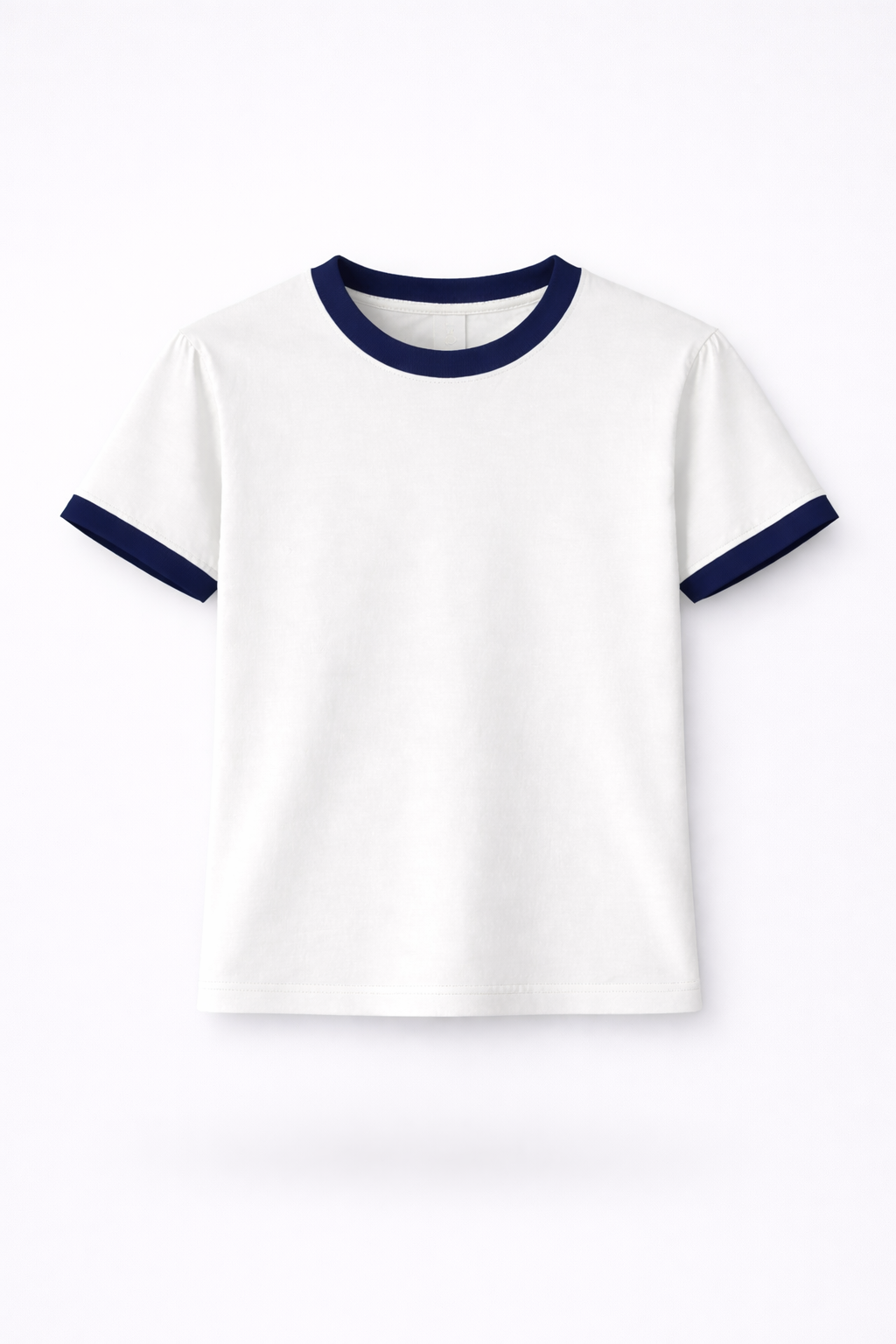 STOCKHOLM CROPPED RINGER TEE / WHITE