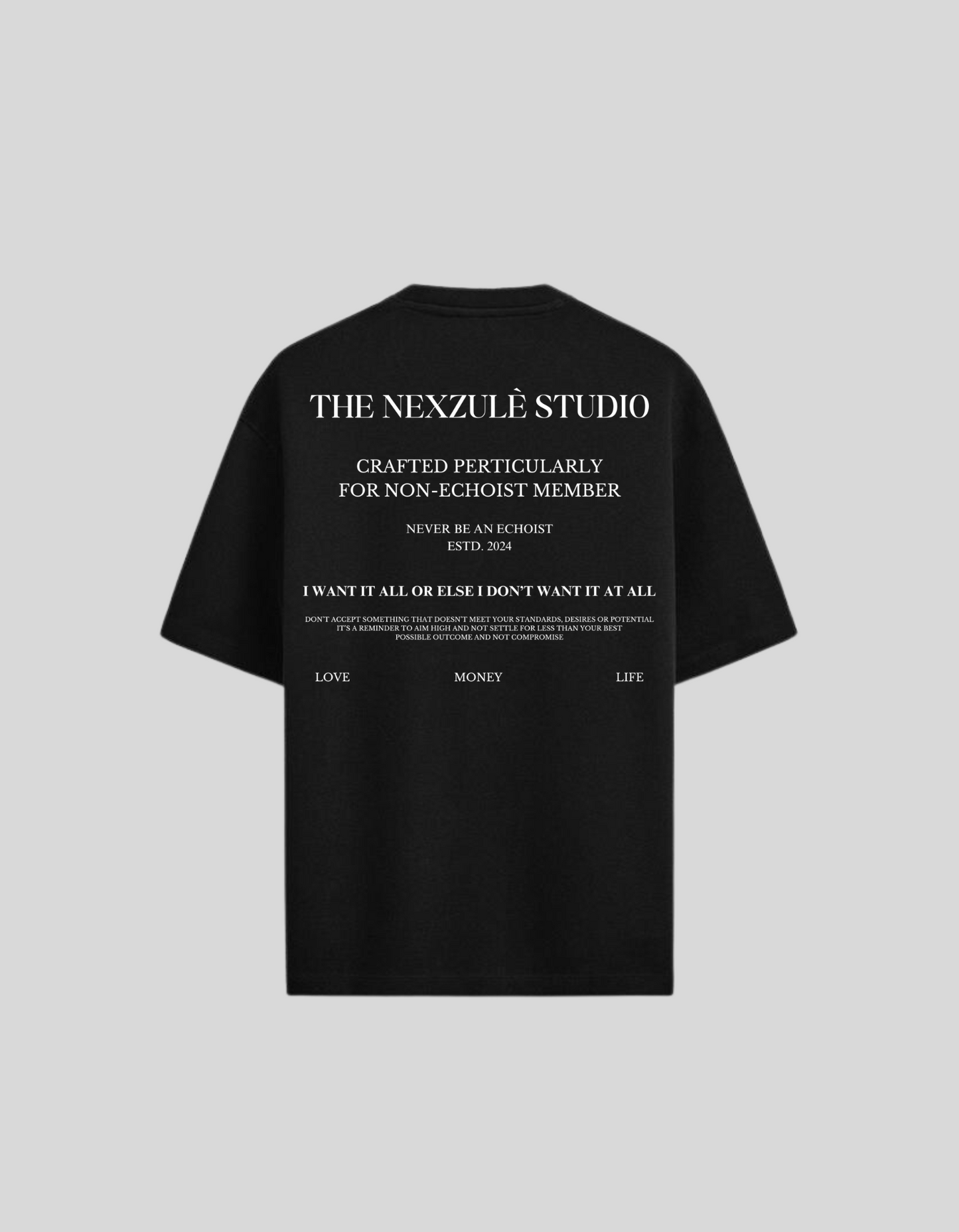 THE NEXZULE STUDIO BLACK T-SHIRT