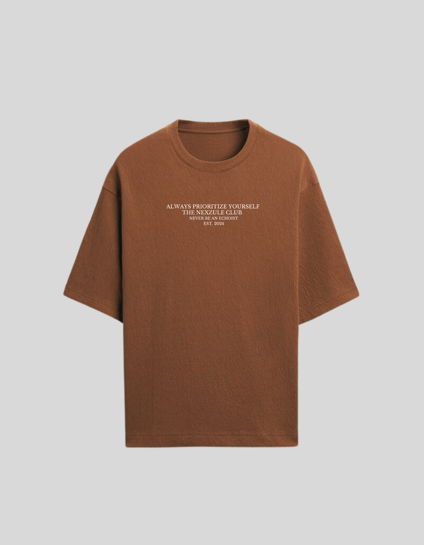 NON-ECHOIST COMMUNITY BROWN T-SHIRT