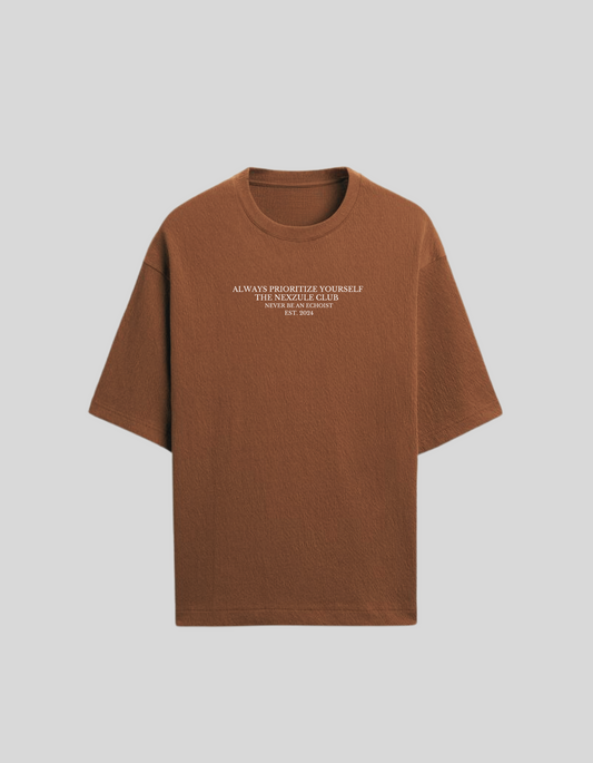 NON-ECHOIST COMMUNITY BROWN T-SHIRT