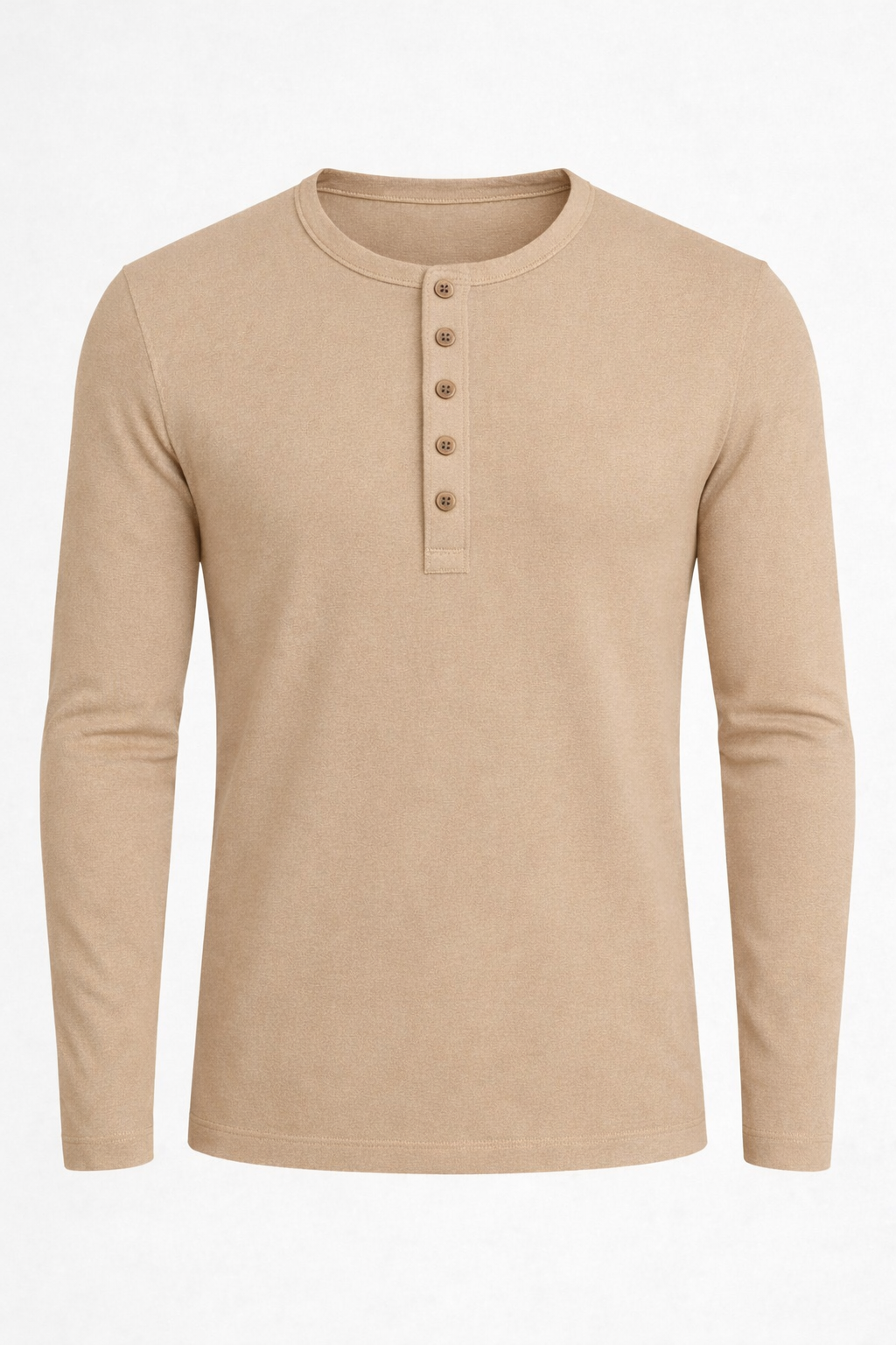ETHEREAL SLIM FULL SLEEVES HENLEY / BEIGH
