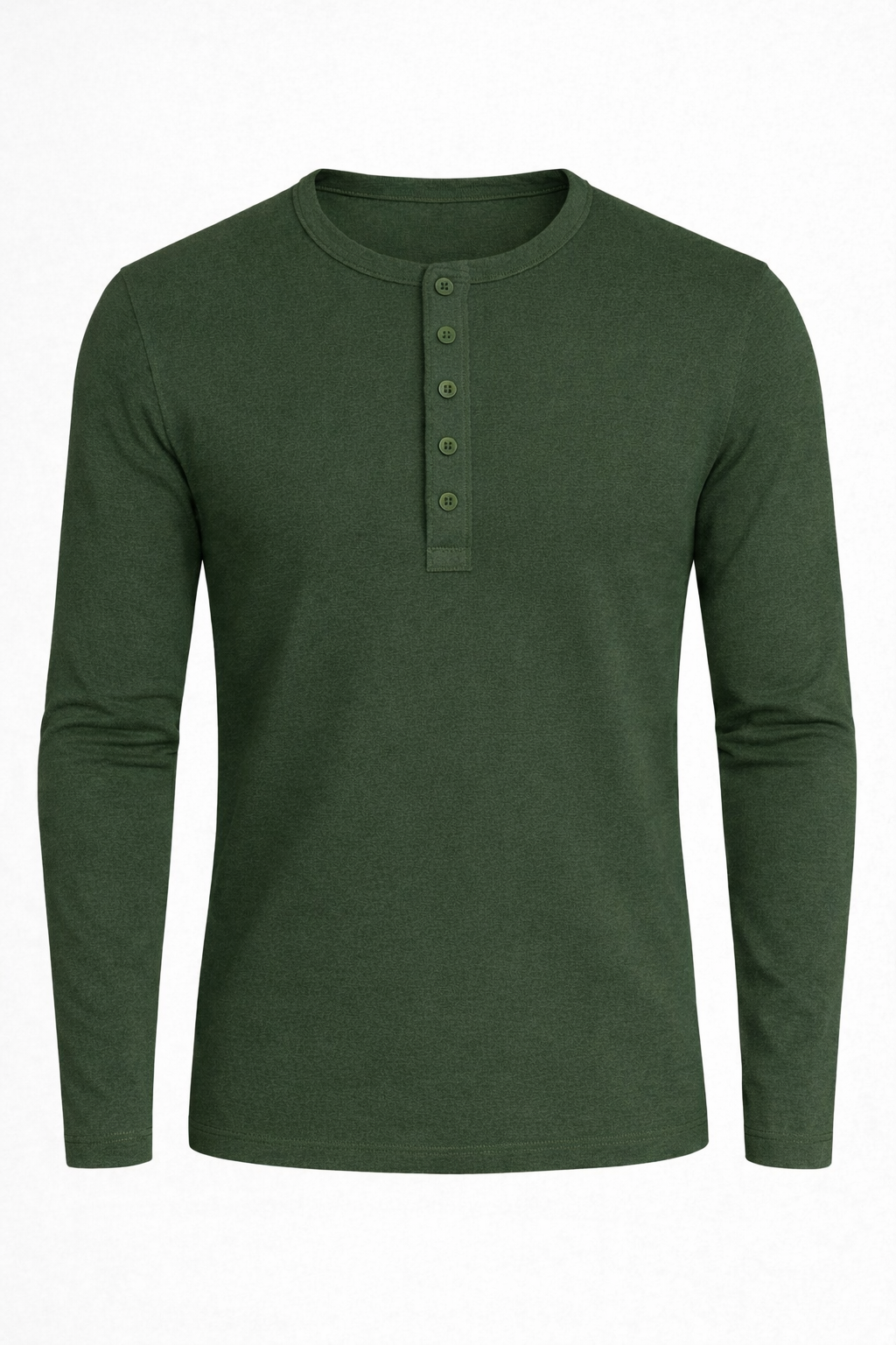 ETHEREAL SLIM FULL SLEEVES HENLEY / LIGHT OLIVE