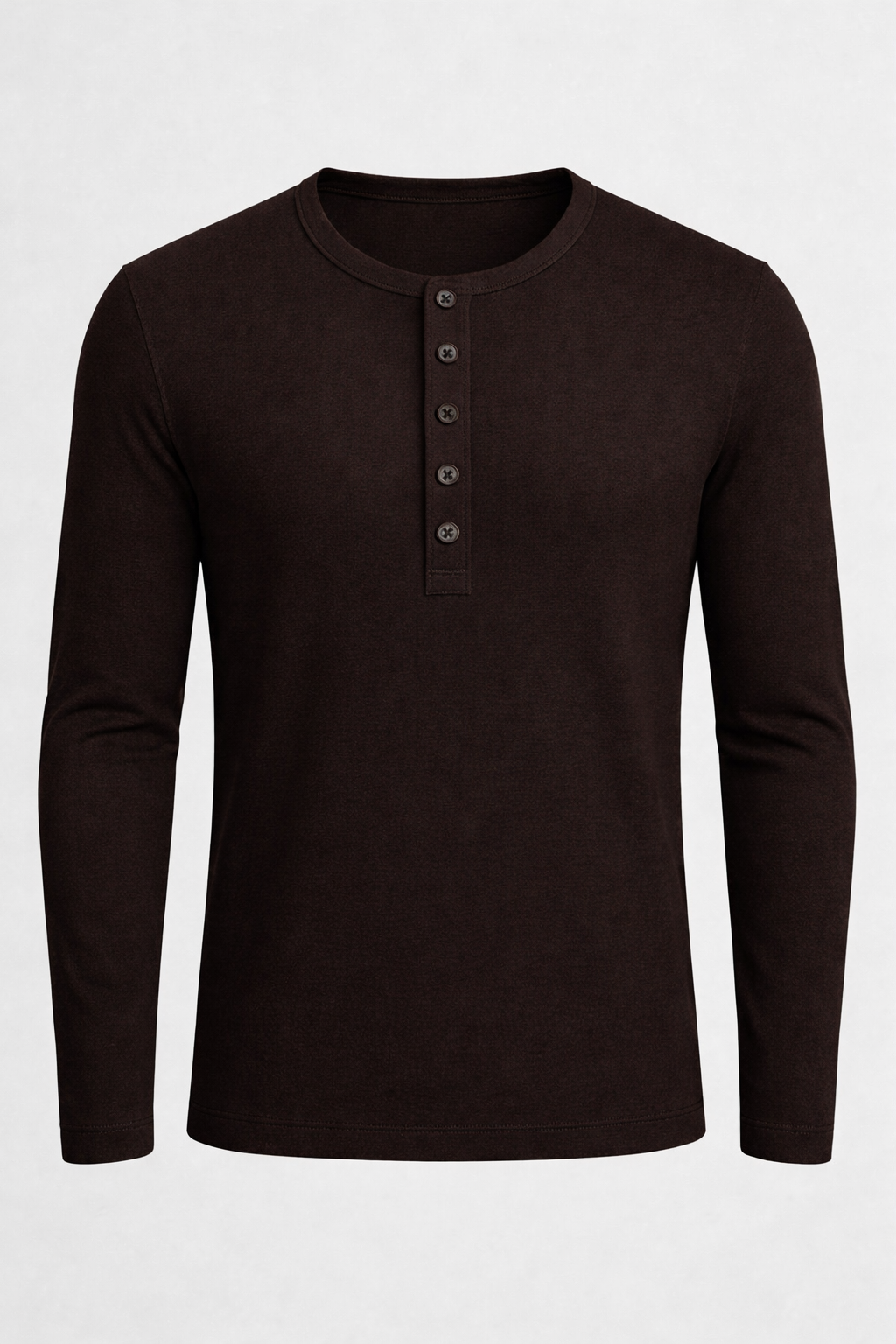 ETHEREAL SLIM FULL SLEEVES HENLEY / BROWN