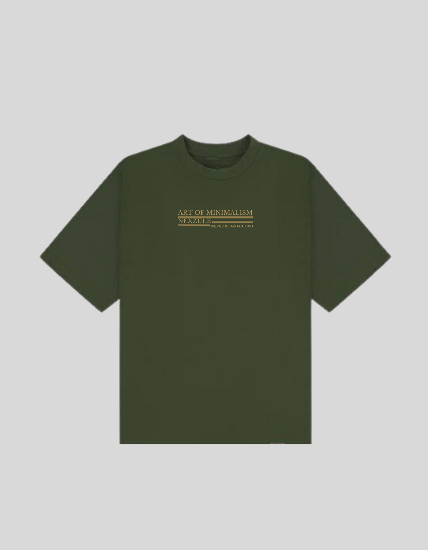 LOWKEY MINIMALISM OLIVE GREEN T-SHIRT