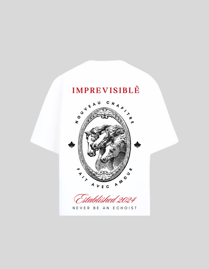 WHITE IMPREVISIBLE RELAXED FIT TSHIRT